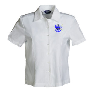 Girls Poplin Short Sleeve Dress Shirt